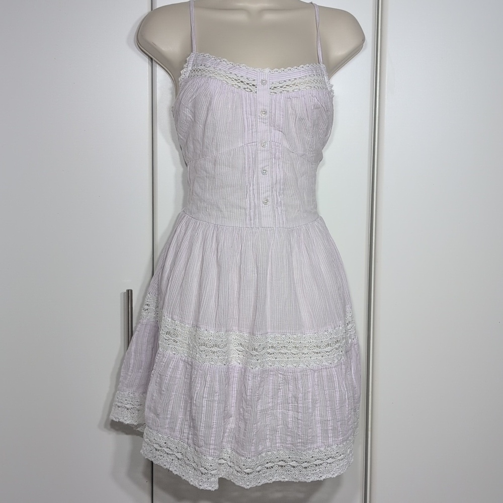 NWT Aerie Button Up Lavender Minidress